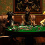 Dogs playing poker