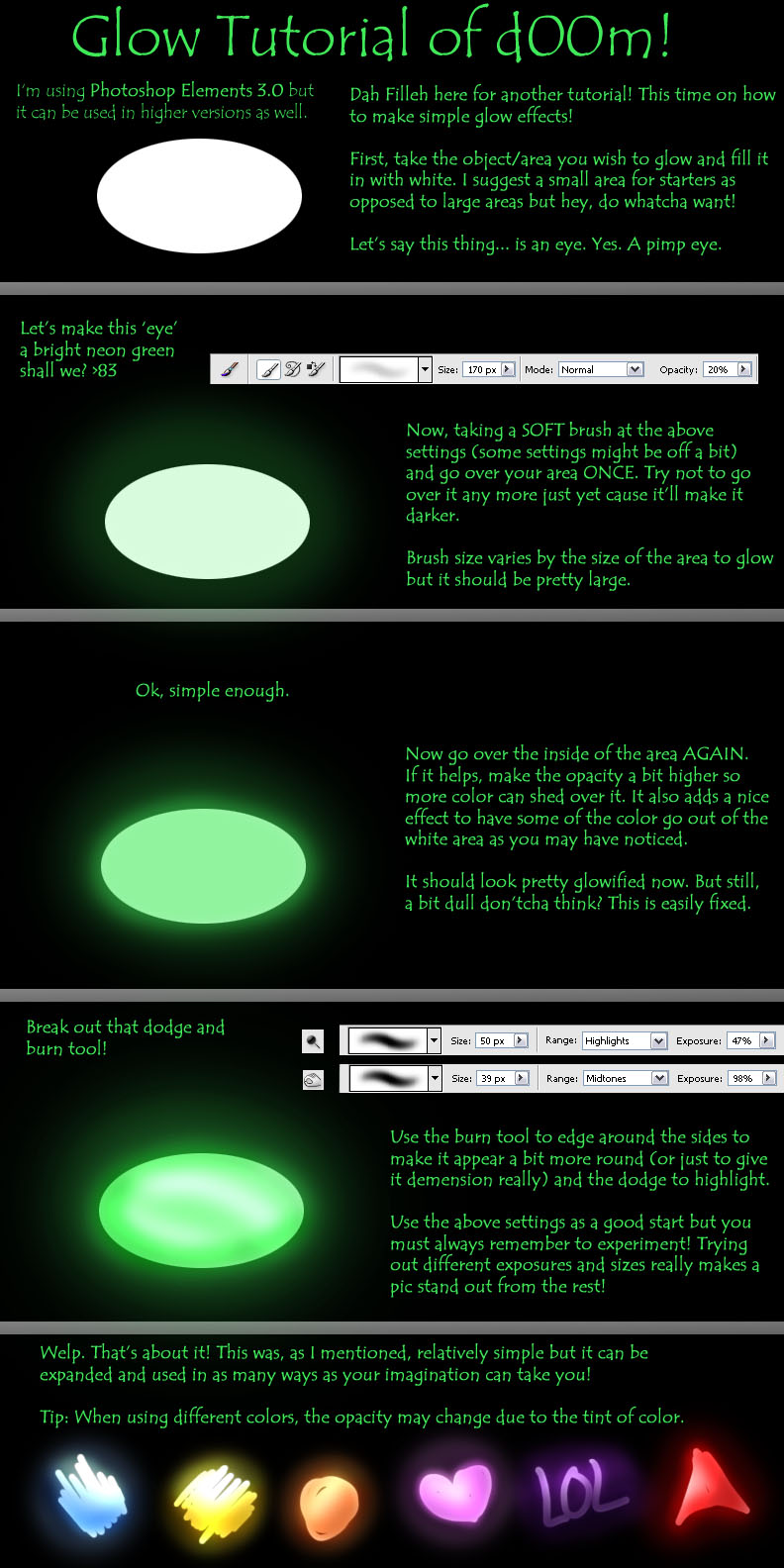 Focus Glow Examples Glow Tutorial by AlfaFilly on DeviantArt
