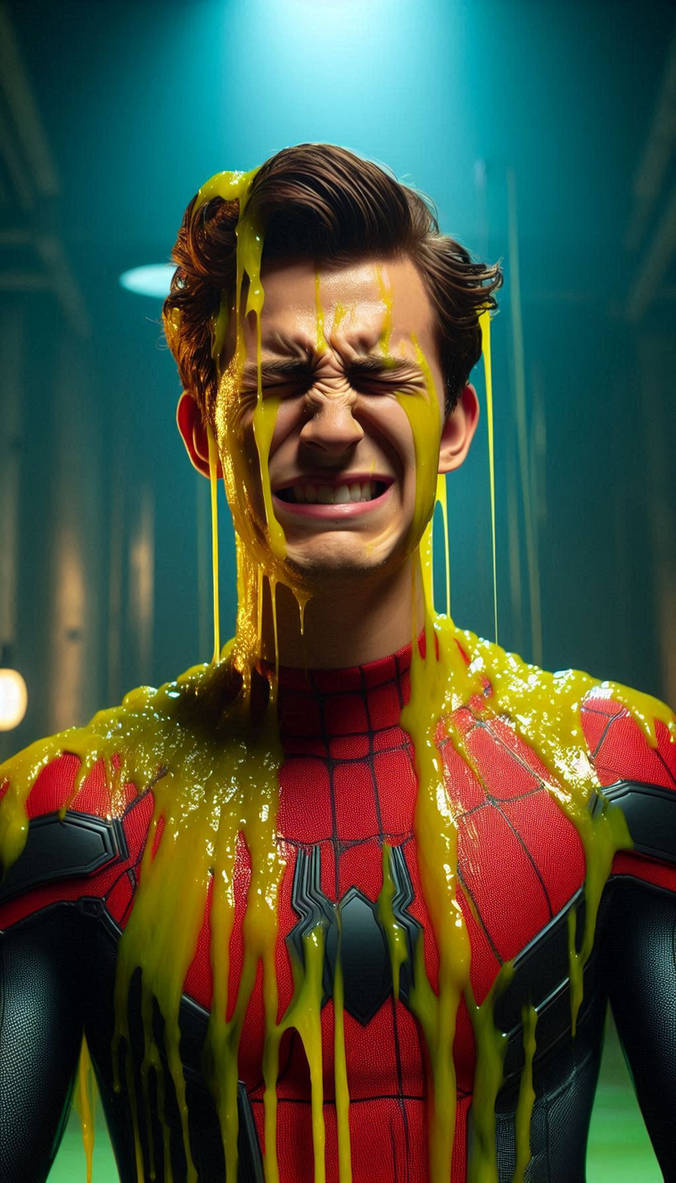 Spidey Slimed by SlimedGuysAI on DeviantArt