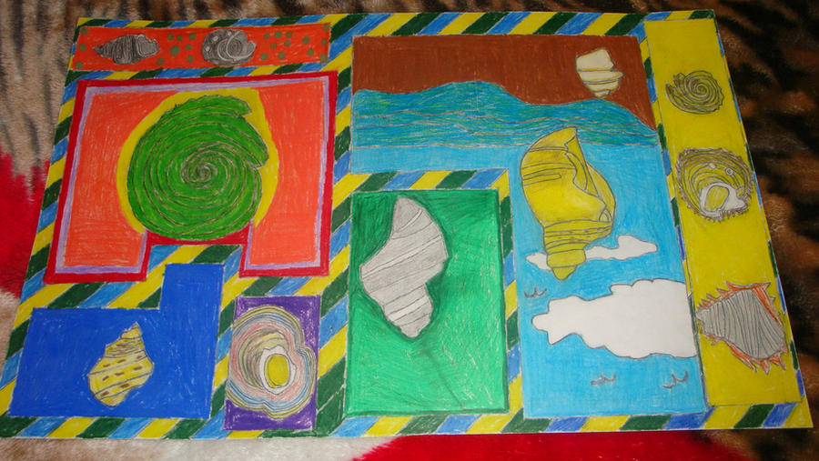 Shell Collage Kids Sea Shell Collage by spiralmaestro on DeviantArt