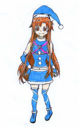 SAK Asuna Christmas Town Outfit by spiralmaestro