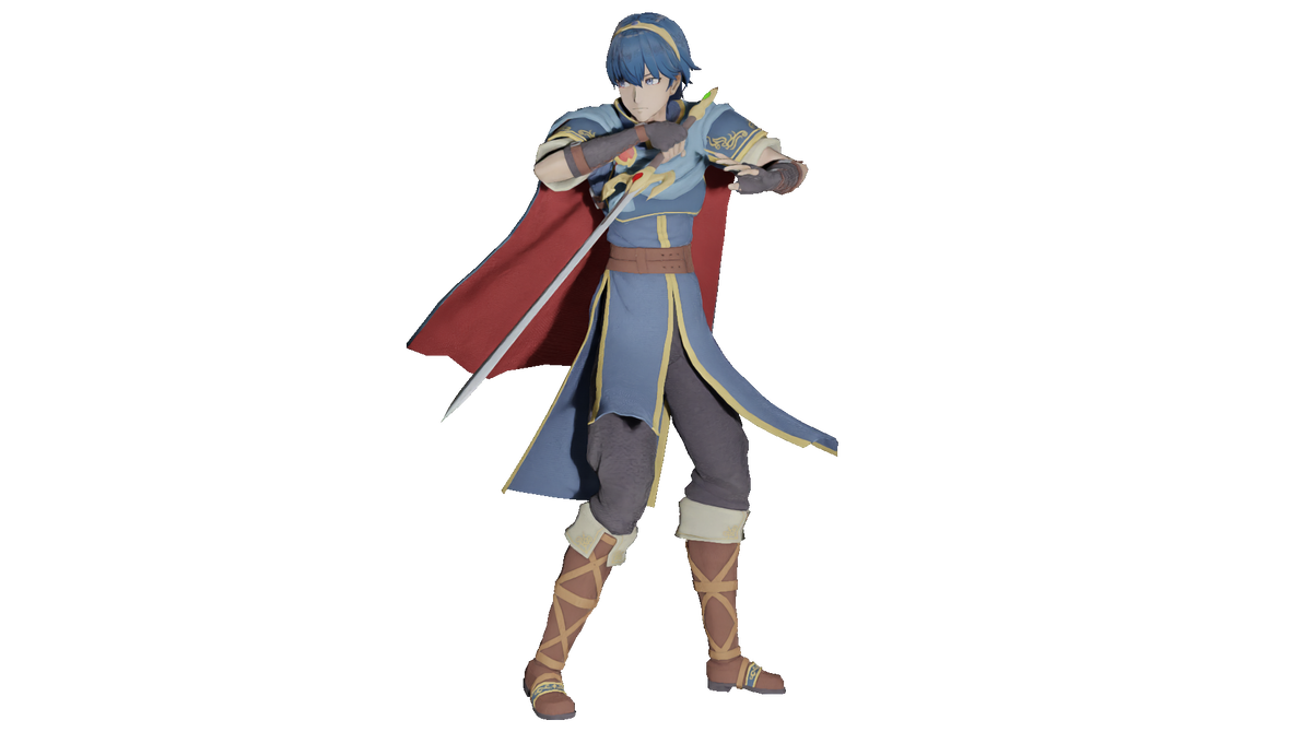 Marth render by NadDraws2003 on DeviantArt