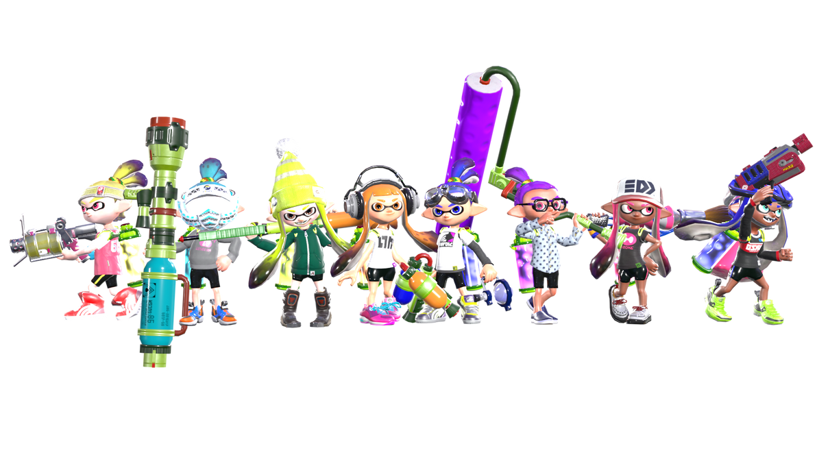 Splatoon 1 Promotional Inklings by NadDraws2003 on DeviantArt