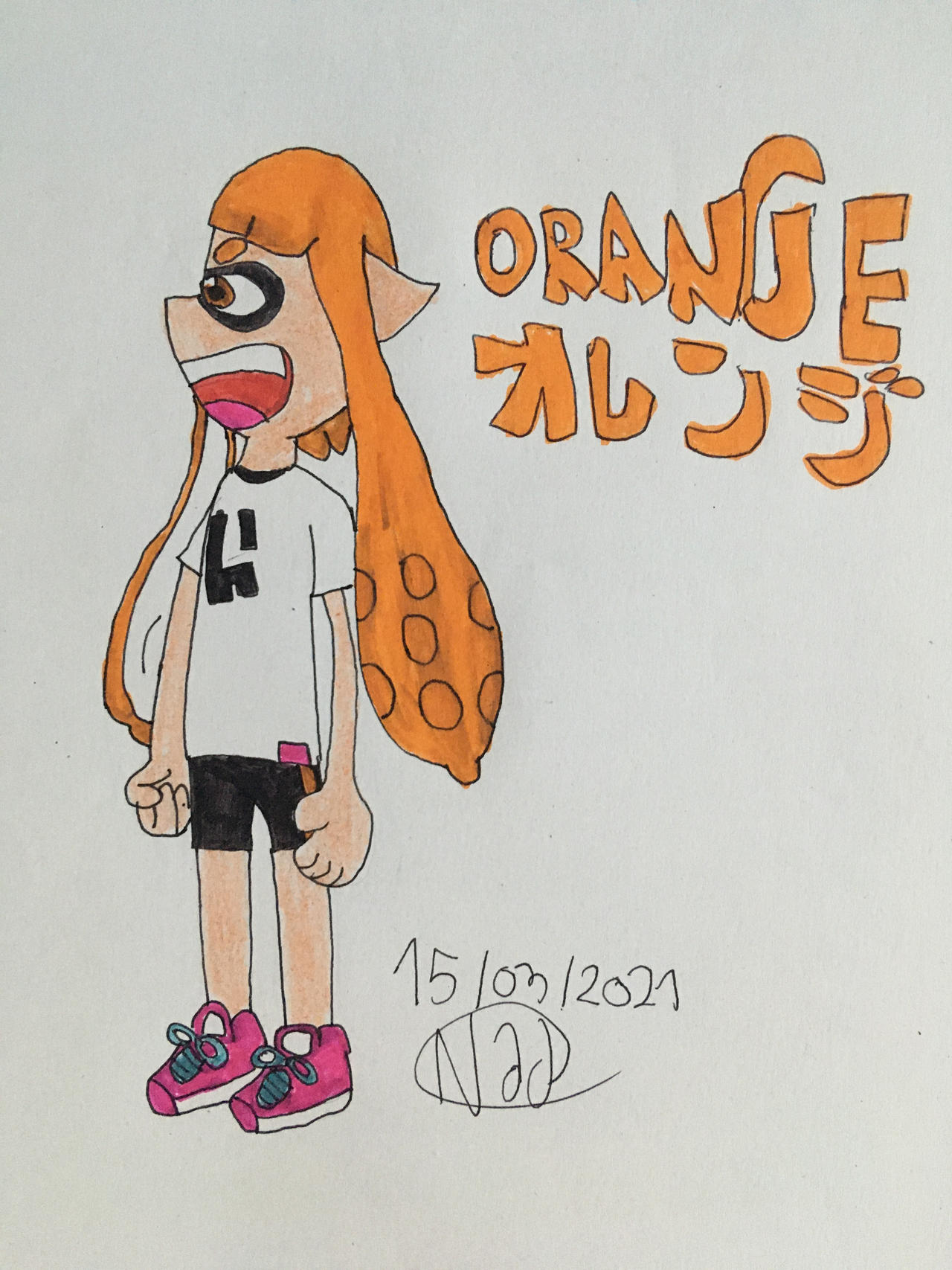 Orange the Inkling Girl