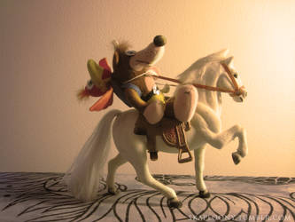 A Kazooie on a Banjo ....on a horse.