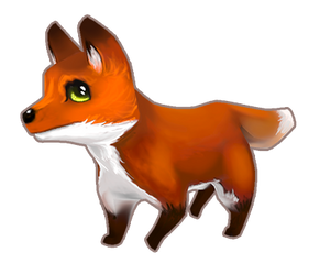 Low poly fox textured