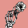 Skeleton Hand with Rose