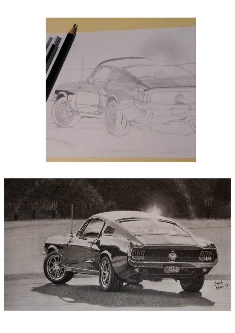 Graphite Car Drawin Car graphite drawing by RavahTazuri on DeviantArt