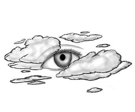 eye in clouds