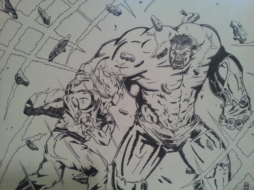 goku vs hulk inks