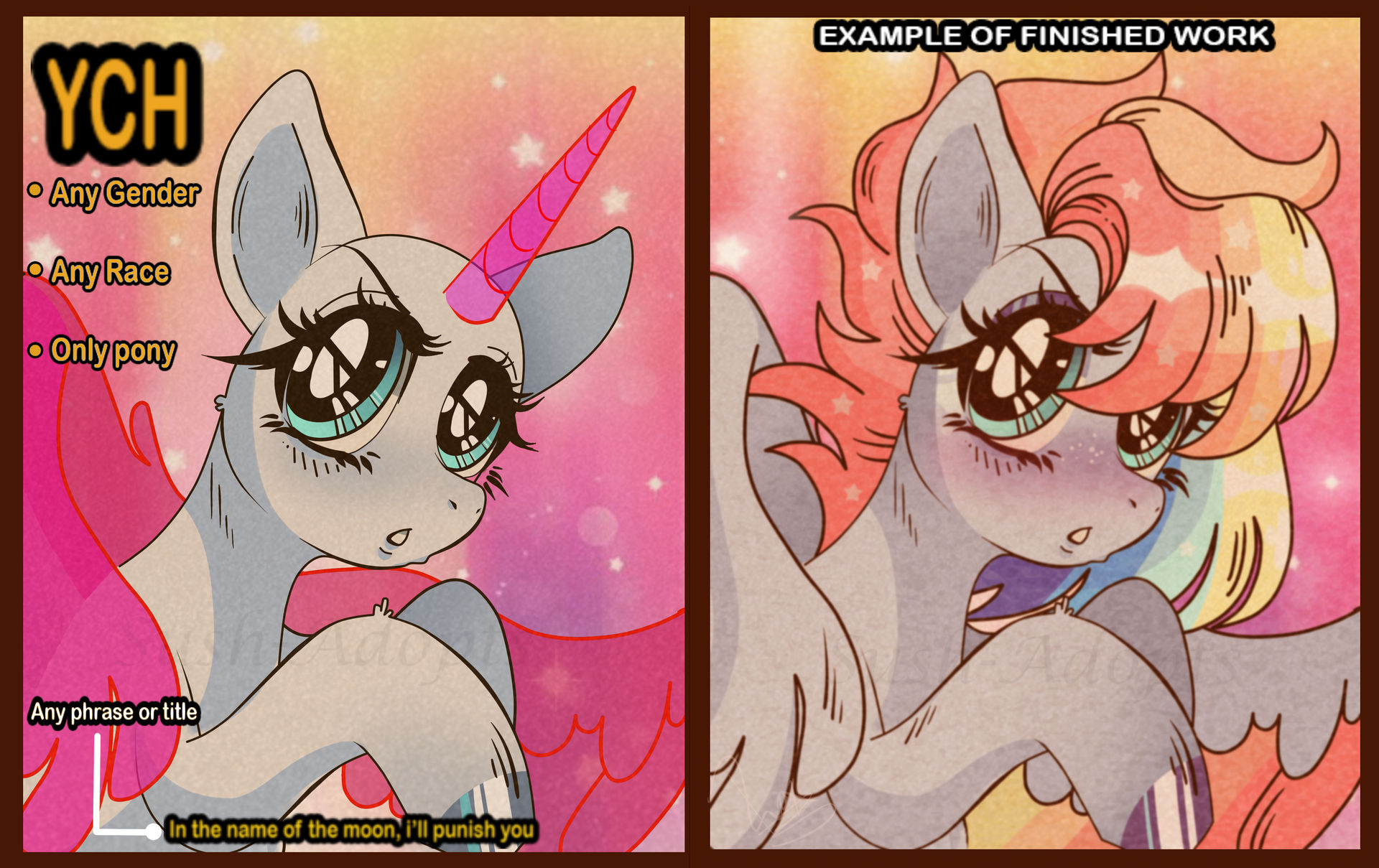 YCH MY LITTLE PONY - ANIME RETRO STYLE (1/5)