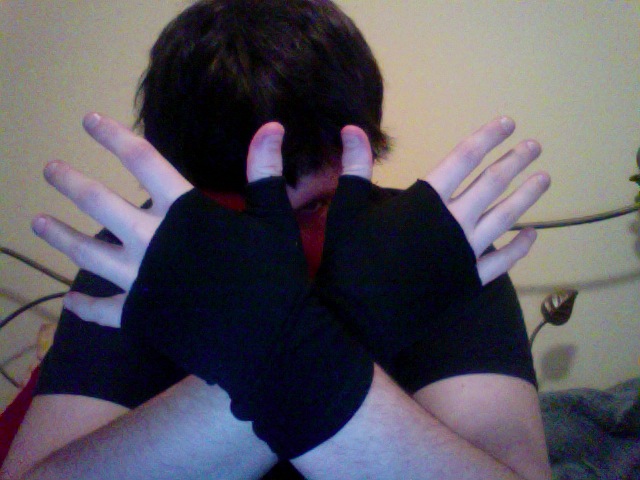 emo gloves much? SasukeUchihaRandom
