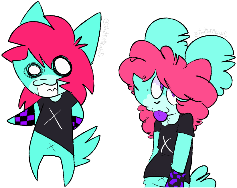 scenecore type character i guess by ThatPurplewolf on DeviantArt