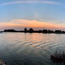 Rhine Promenade in the Evening Pano