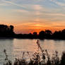 Sunset at the Rhine, Wittlaer 2021, Oct 9th (2)