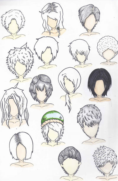 Personal Anime Male Hair Reference By Kyomi9980 On Deviantart,Drawing Profile Head