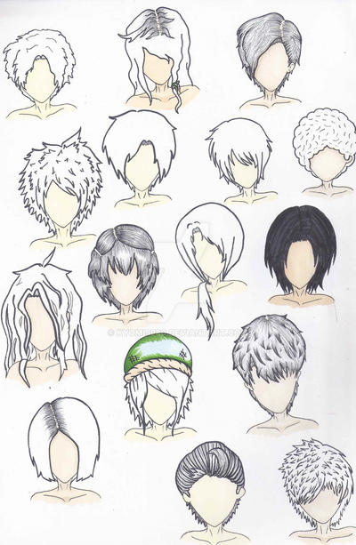 anime manga hairstyle drawing reference sketch doodle art