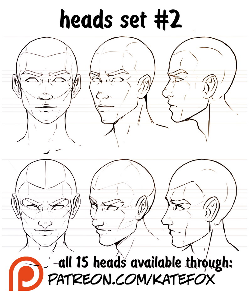 Heads Set 2 by Kate-FoX on DeviantArt