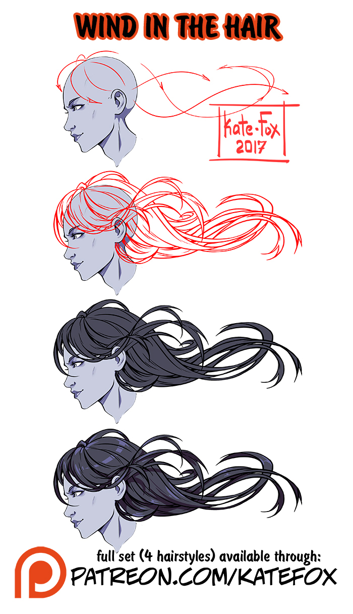 anime hair reference by ryky on DeviantArt