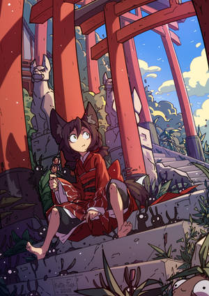 Stairs to the fox temple by Kate-FoX Stairs to the fox temple by Kate-FoX