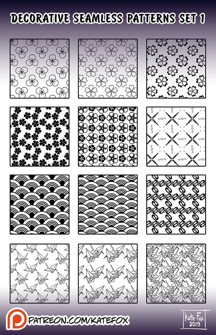 Photoshop Pattern Deviantart decorative patterns #1 for Photoshop by Kate-FoX on DeviantArt