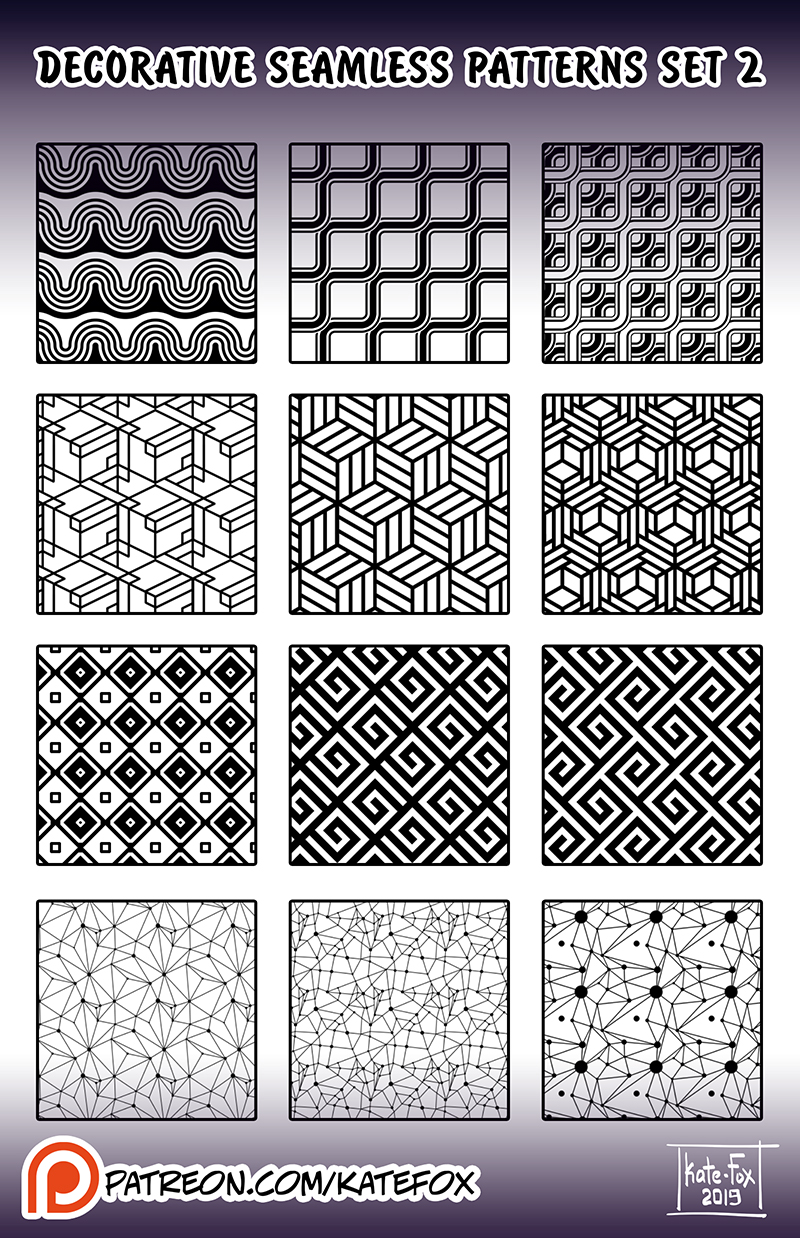 Photoshop Pattern Deviantart decorative patterns #2 for Photoshop by Kate-FoX on DeviantArt