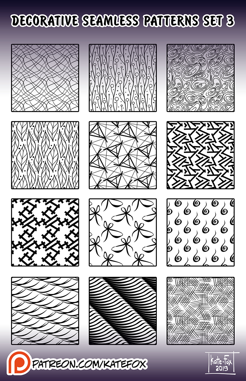 Photoshop Pattern Deviantart decorative patterns #3 for Photoshop by Kate-FoX on DeviantArt