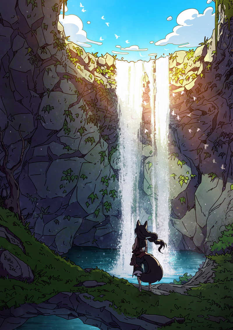 Waterfall by Kate-FoX on DeviantArt