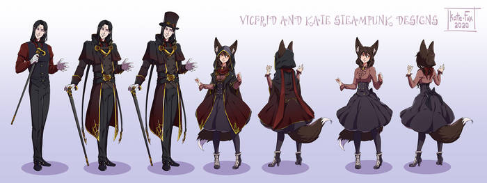 Vicfrid and Kate Steampunk designs