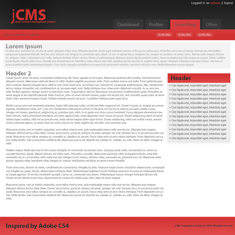 jCMS layout