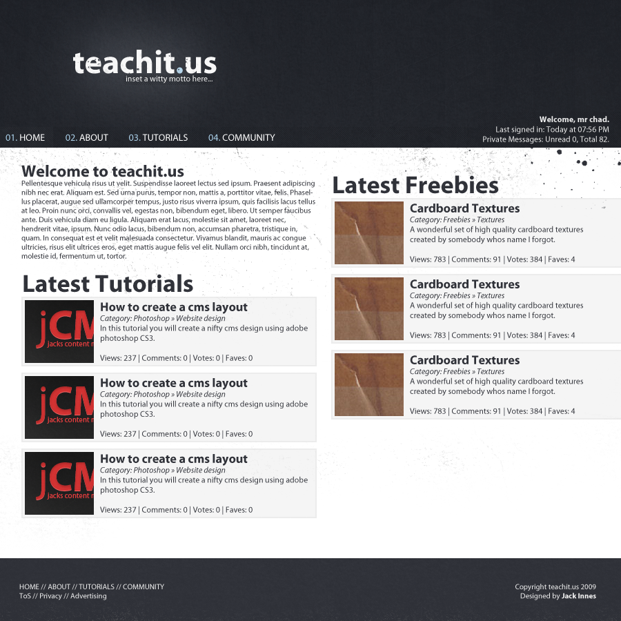 Teachit.us design