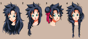 DBZ OC- Kyone's hairstyles. Part 1