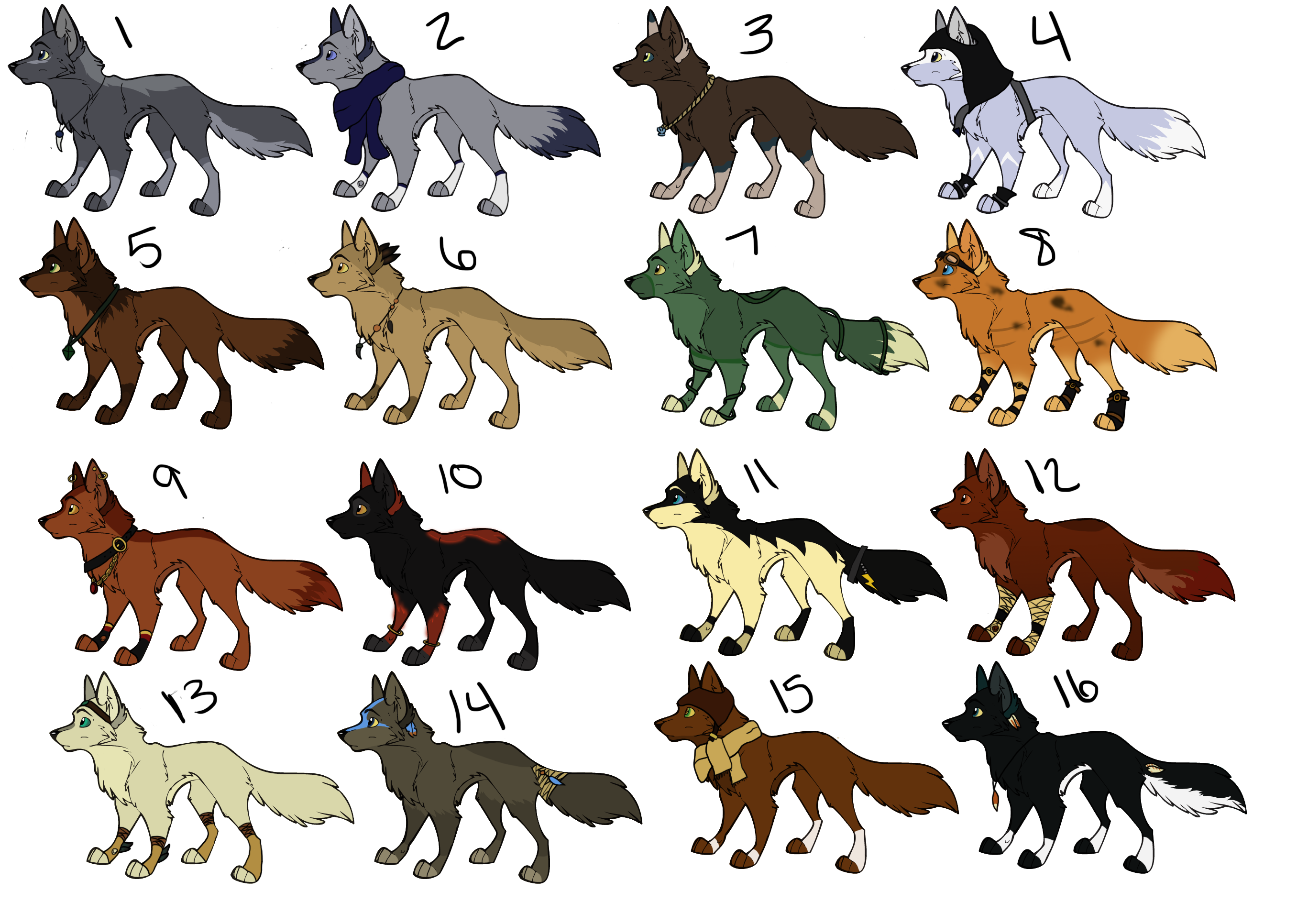 Elemental Wolf Adopts~ CLOSED by SapphireSquire on DeviantArt