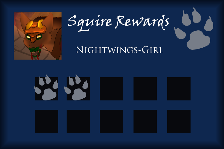 Nightwings-Girl Squire Rewards Card