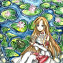 Asuna in the lily pond