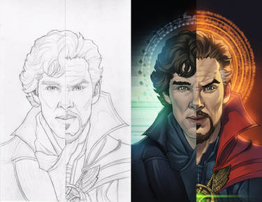 Cumberbatch SHERLOCK DOCTOR STRANGE Pinup Colors