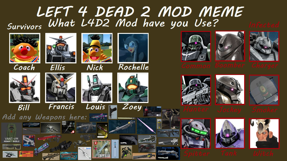 My Left 4 Dead 2 Mod Meme Inspiration by AnimatedArcee on DeviantArt