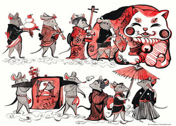 Rat's wedding ( Japan Style ) by Lovepeace-S