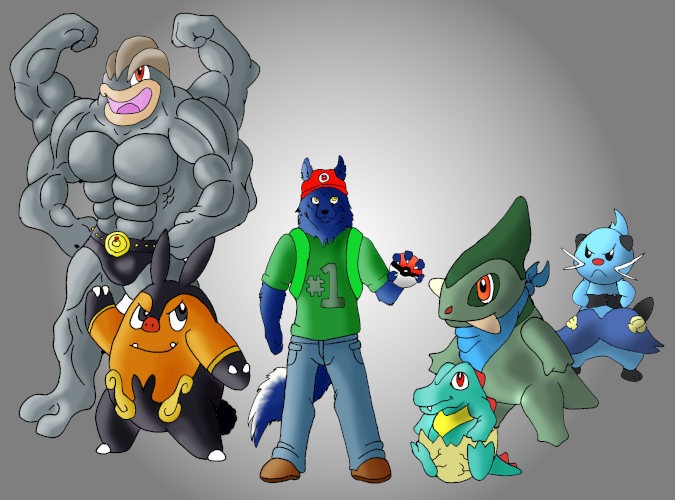my pokemon team by Yiffy-Wolf  (fa)
