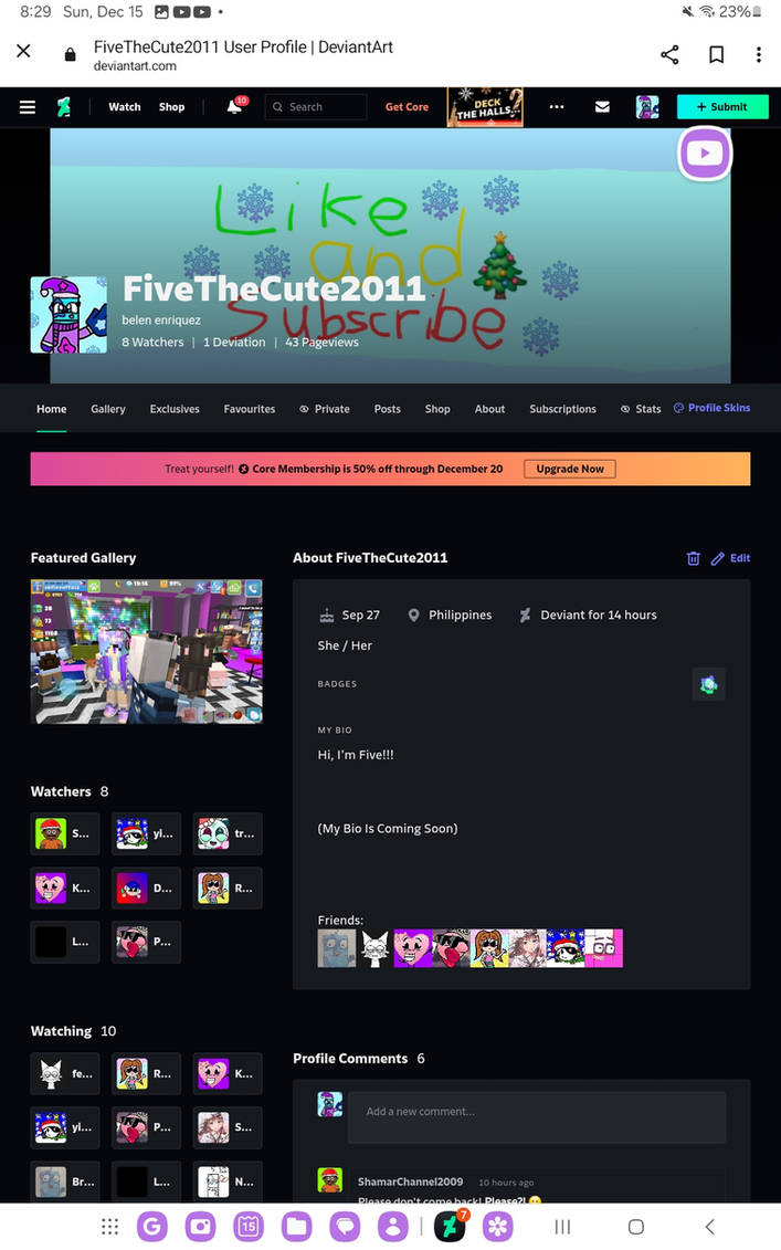 Upload777 My New Deviantart Account by FiveTheCute2011 on DeviantArt