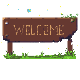 Welcome Pixel Sign Pixel Welcome Sign by Dahllya on DeviantArt