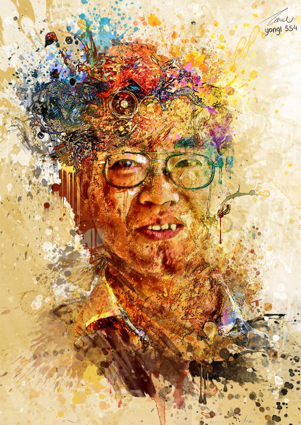 Abstract Splatter Portrait by YongL on DeviantArt