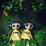 A couple Coraline dolls I made