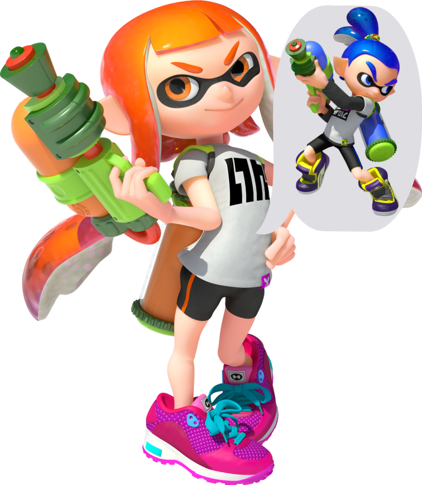 Inkling Girl and Inkling Boy by Noe0123 on DeviantArt