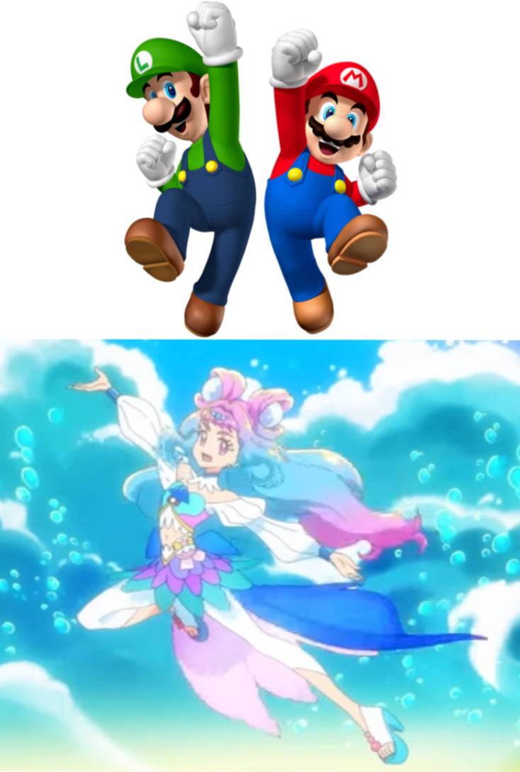 Cure La-Mer Likes Mario and Luigi by Noe0123 on DeviantArt