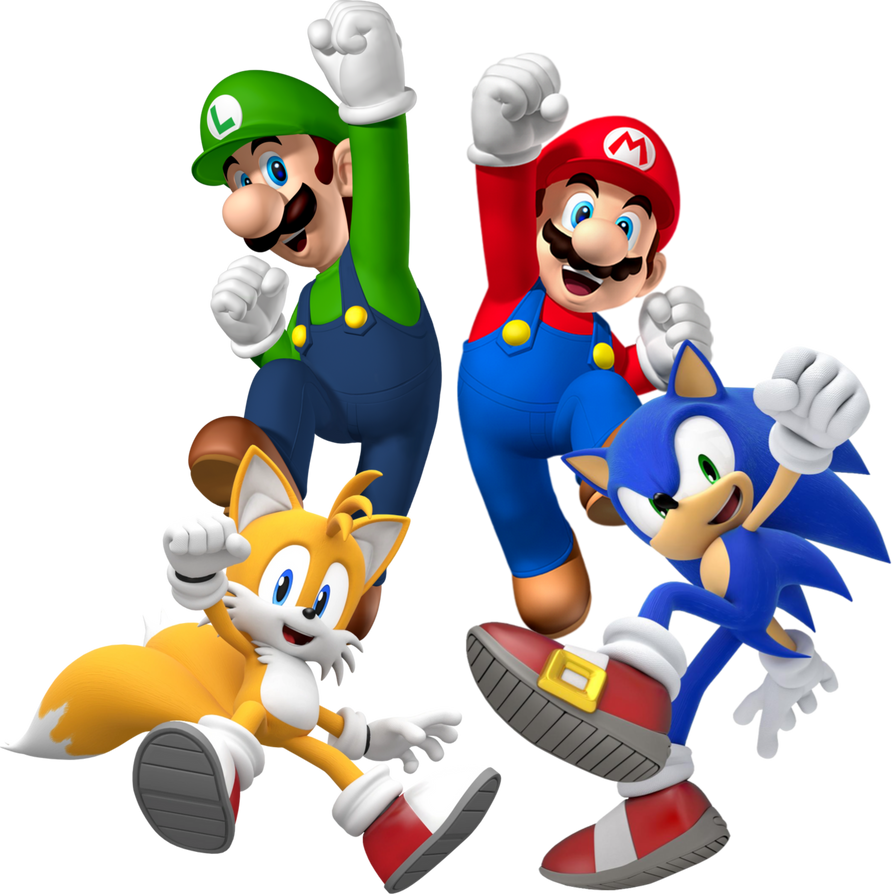 Mario, Luigi, Sonic and Tails by Noe0123 on DeviantArt