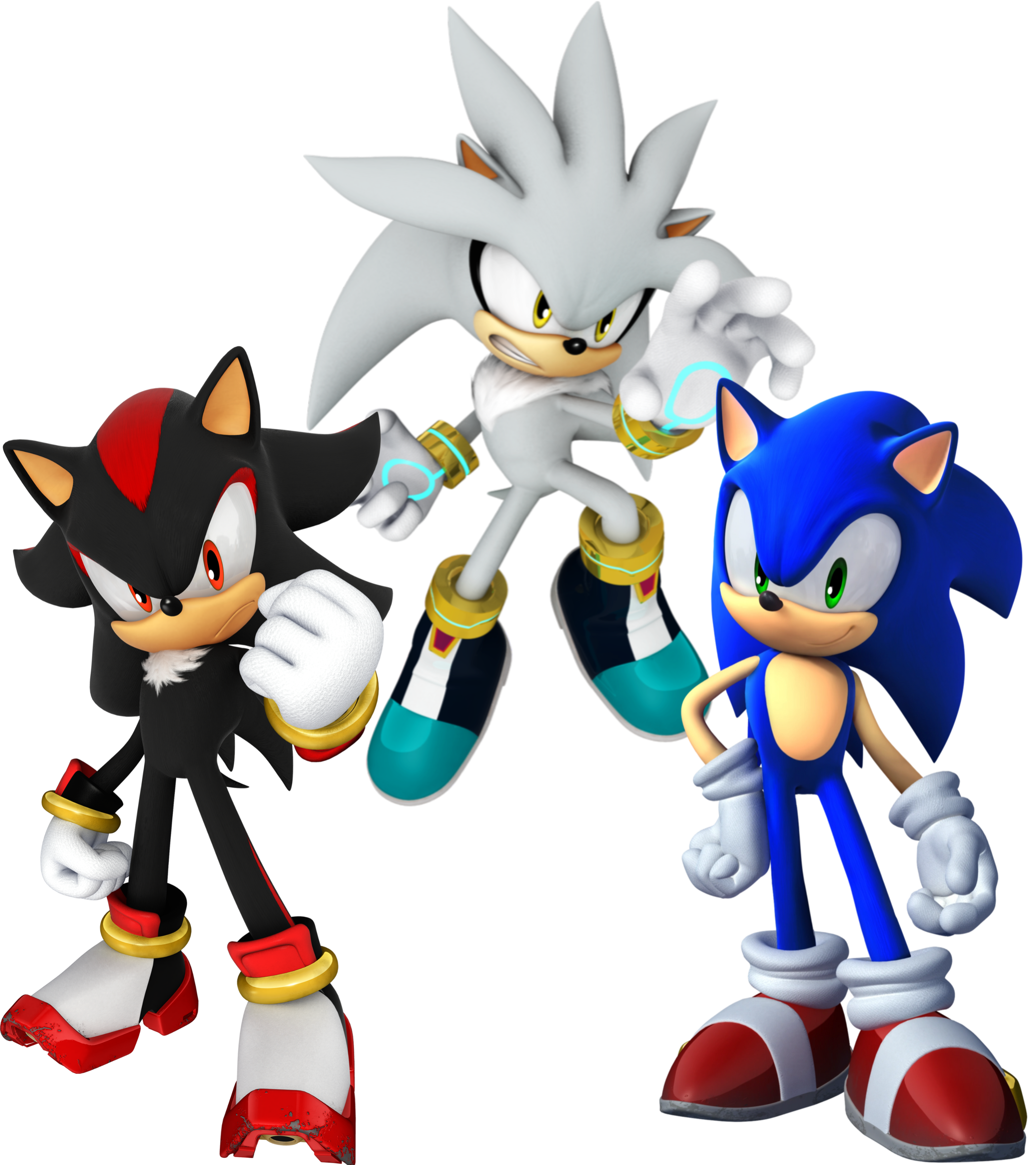 Sonic with Shadow and Silver by VixDojoFox on DeviantArt