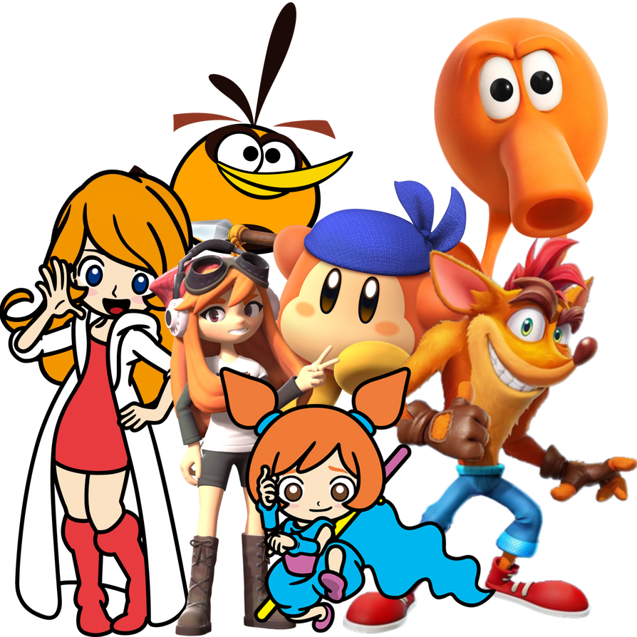 All characters with Orange Color by Noe0123 on DeviantArt