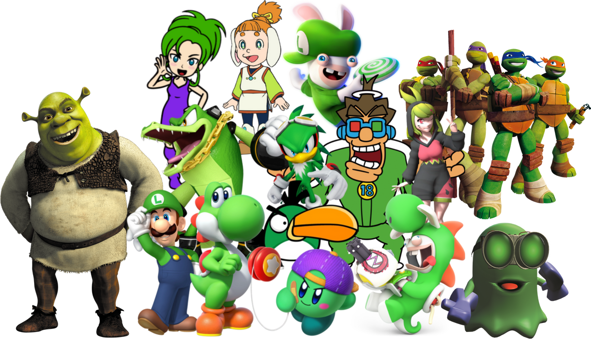 All Characters Color All characters with Green color by Noe0123 on DeviantArt