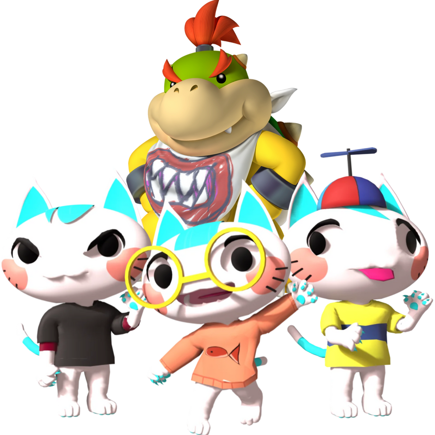 Bowser Jr, Katie, Zach and Cory by Noe0123 on DeviantArt
